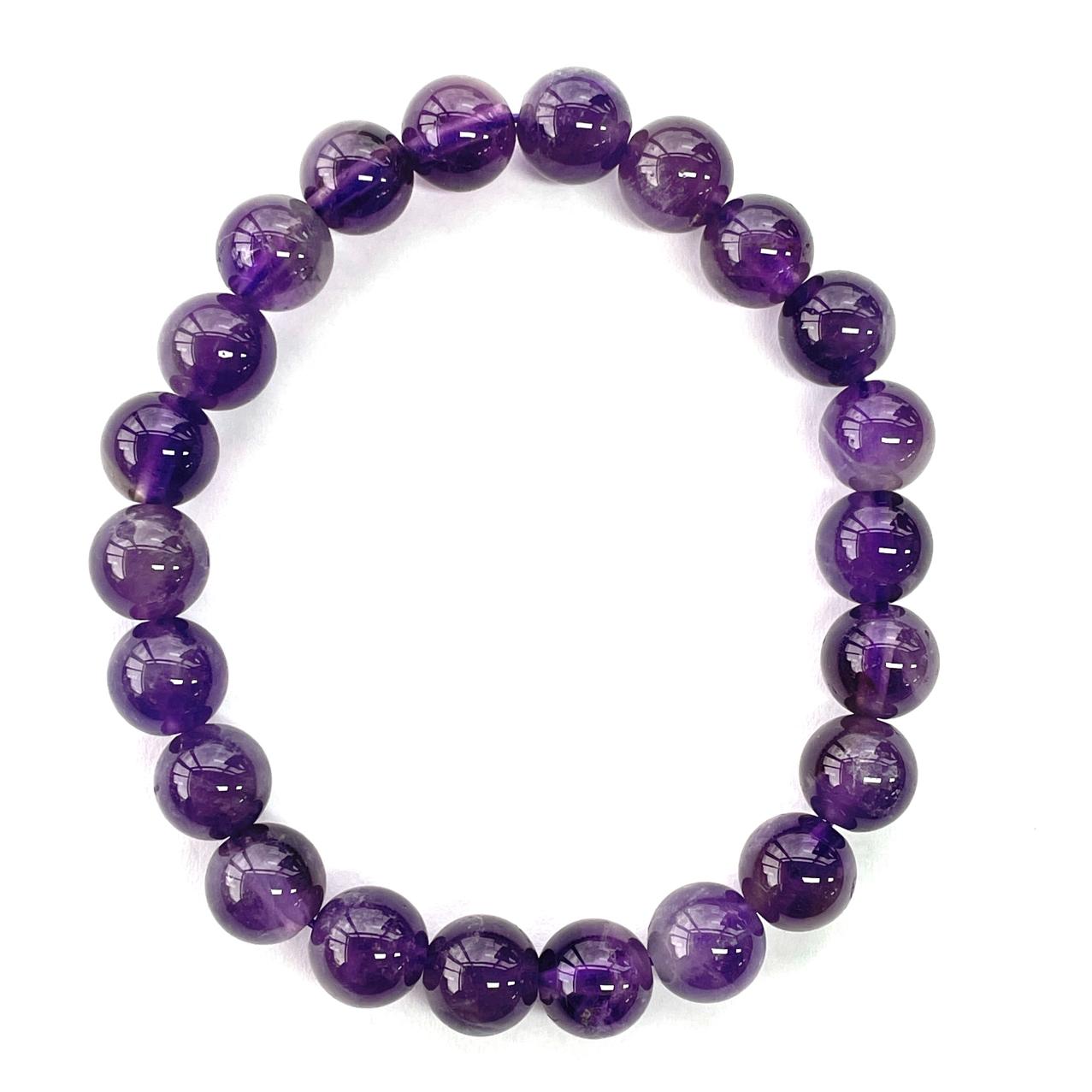 Amethyst Beads Bracelet - 8mm Amethyst Beads Bracelet - 8mm
